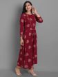 NOZ2TOZ Women s Maroon Rayon Kurta Pant And Set Discount