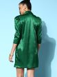 Lyush Women s Green Lycra Satin Blazer Dress Sale