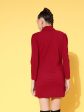 Lyush Women s Red Cotton Double Breasted Blazer Dress on Sale