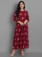 NOZ2TOZ Women s Maroon Rayon Kurta Pant And Set Discount