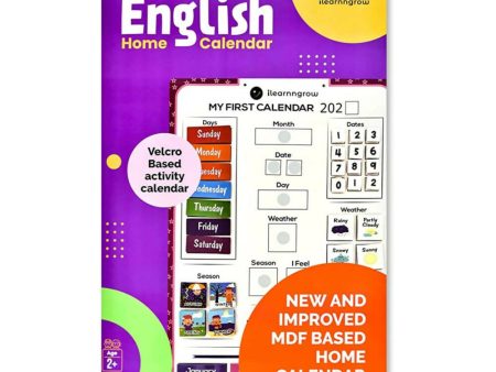 iLearnngrow Kids Home Calendar - Day, Date, Month, Weather, Season Learning Made by MDF Board (English) for 2-6 Year Kids Cheap