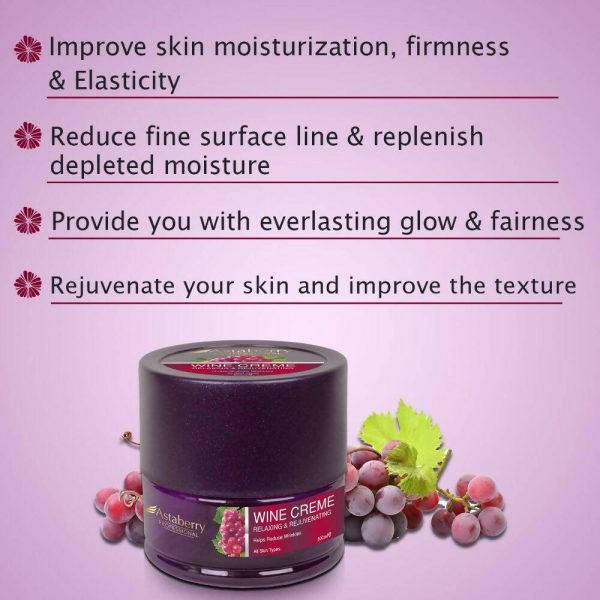 Astaberry Professional Wine Face Creme- Reduce Wrinkles Online Sale