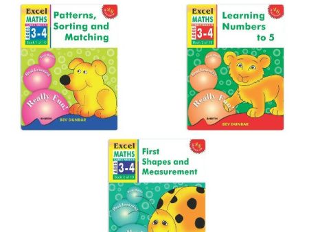 Excel Maths Early Skills Ages 3 - 4 Years (Set of 3) | Mathematics Book for Kids Nursery | Maths Combo Book Set Online