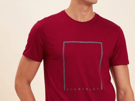 Lyush - Mascln Men s Red Viscose Summer Joy T-Shirt Supply