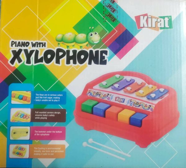 Sardar Ji Ki Dukan Kid S 2 In 1 Piano Xylophone Musical Instrument With 5 Key Scales For Clear Tones And Hammer Sticks For Xylophone Multicolor Hot on Sale