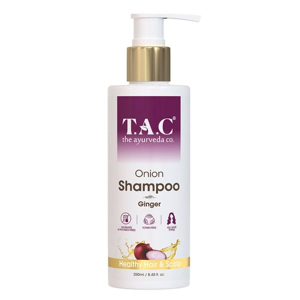 TAC - The Ayurveda Co. Onion Hair Shampoo for Hair Regrowth & Frizz Free Hair For Sale