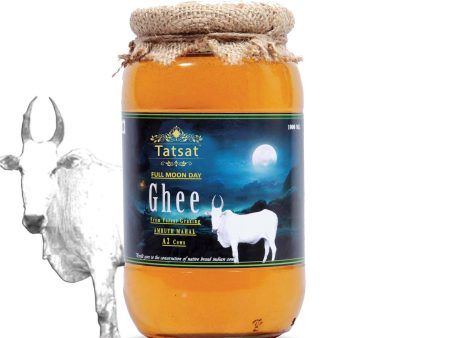 Tatsat Full Moon Day Ghee From Forest Gazing Amruth Mahal A2 Cows | Indian Hallikar Cow Ghee, Pure A2 Ghee, Natural & Healthy, Non-GMO on Sale