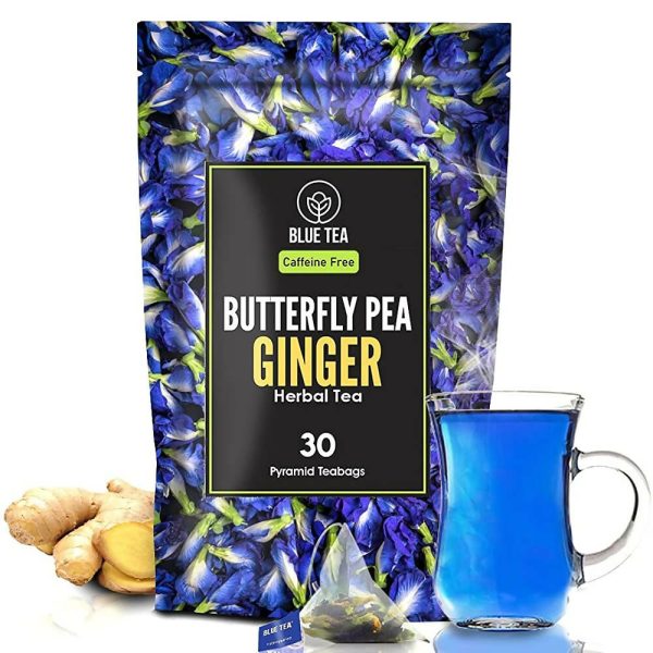 Blue Tea Butterfly Pea Ginger Herbal Tea Bags Online now