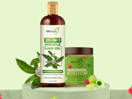 Oraah Hair Care Combo (Miracle Hair Oil + Hair Mask) Cheap