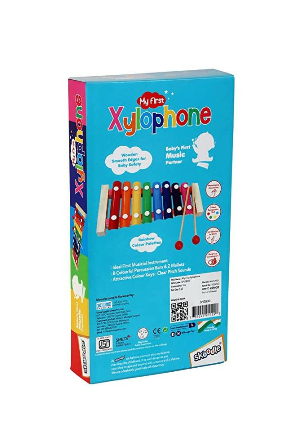 Skoodle My First Xylophone for Kids and Toddlers with Harmonica, Best Educational Musical Instrument with Wooden Mallets for Boys and Girls Online Hot Sale