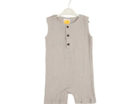 Sunshine Baby Cute Organic Muslin Cotton Sleeveless Knee Length Rompers - Grey Online now