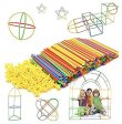 Kipa Children s Puzzle Straw Assembly, Educational Play and Learn Plastic Building Construction, Stitching Assembly Straw Build Blocks Creative Toy For Discount