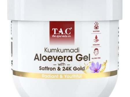 TAC - The Ayurveda Co. Kumkumadi Natural Aloevera Gel for Face & Body with Saffron & 24K Gold Flakes on Sale