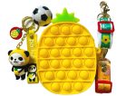 Sardar Ji Ki Dukan Pop It Bag Pineapple Shape Sling Bag Silicone Adorable Bag With 2 Straps And Cute Keychain Accessory -Multicolor (Pineapple Yellow) Fashion