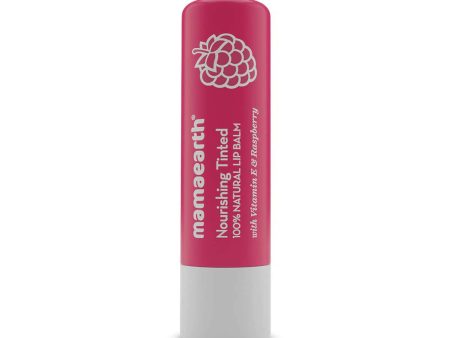 Mamaearth Vitamin E and Raspberry Tinted 100% Natural Lip Balm on Sale