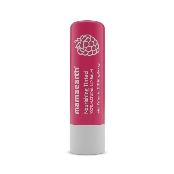 Mamaearth Vitamin E and Raspberry Tinted 100% Natural Lip Balm on Sale