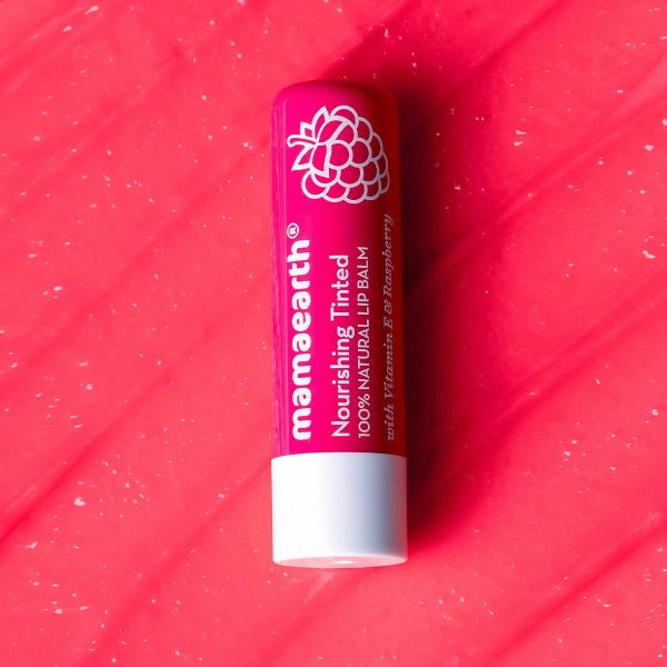 Mamaearth Vitamin E and Raspberry Tinted 100% Natural Lip Balm on Sale