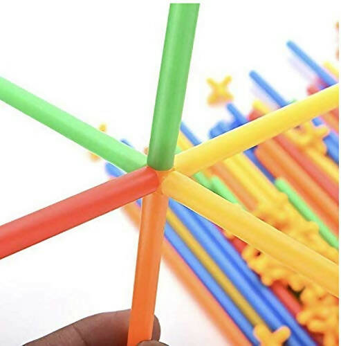 Kipa Children s Puzzle Straw Assembly, Educational Play and Learn Plastic Building Construction, Stitching Assembly Straw Build Blocks Creative Toy For Discount