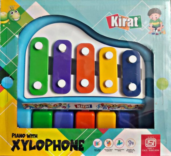 Sardar Ji Ki Dukan Kid S 2 In 1 Piano Xylophone Musical Instrument With 5 Key Scales For Clear Tones And Hammer Sticks For Xylophone Multicolor Hot on Sale