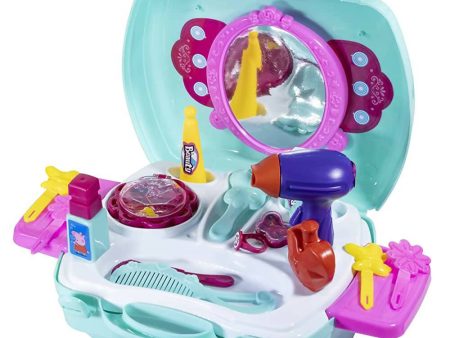 Skoodle Multicolor 22 Pieces Peppa Pig Beauty Set Toy with Beauty Suitcase for Kids Girls Age 3+ For Sale