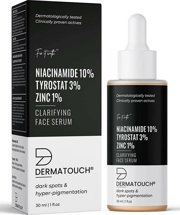 Dermatouch 10% Niacinamide, Tyrostat 3%, Zinc 1% Clarifying Face Serum on Sale